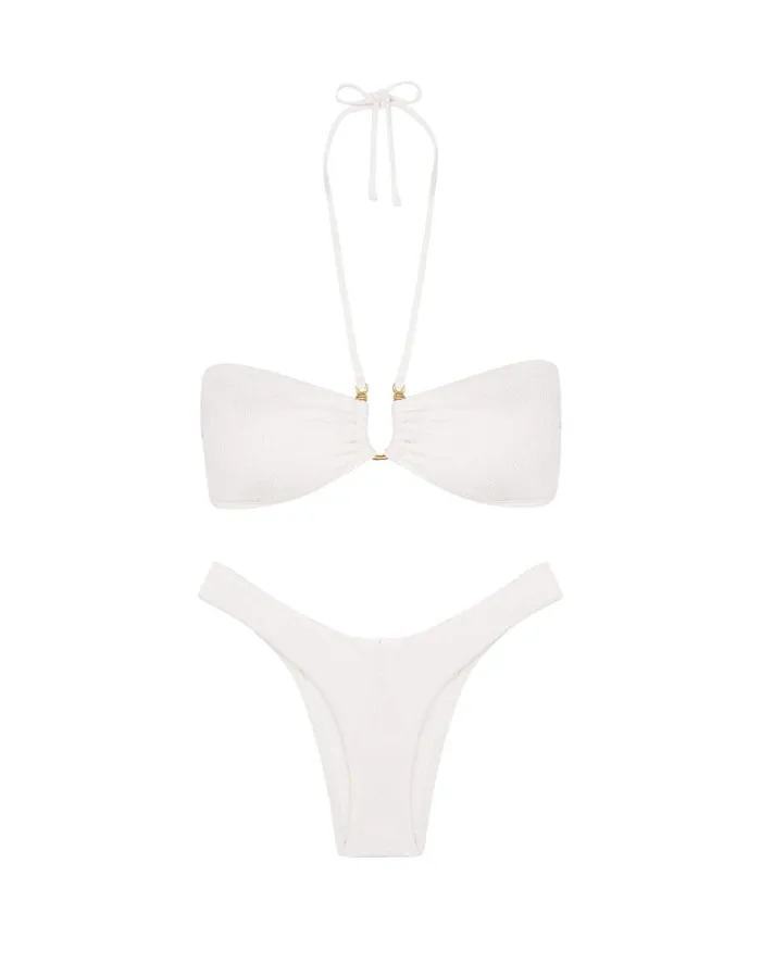 Women ViX Paula Hermanny Tops Firenze Callie Bandeau Top 8211 White