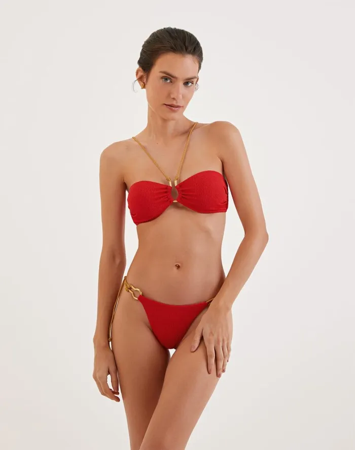 Women ViX Paula Hermanny Tops Firenze Diane Bandeau Top 8211 Red Pepper