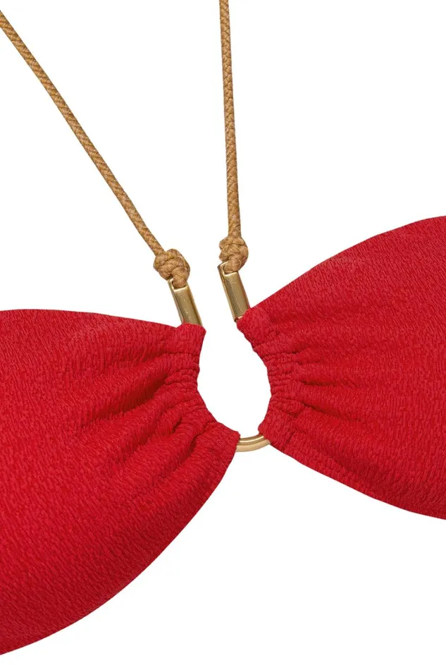 Women ViX Paula Hermanny Tops Firenze Diane Bandeau Top 8211 Red Pepper