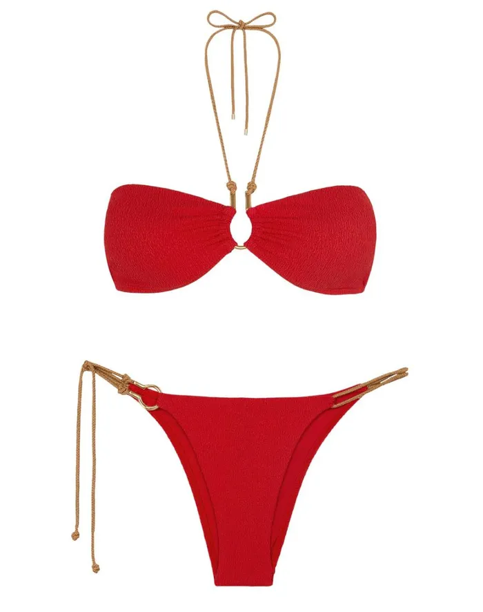 Women ViX Paula Hermanny Tops Firenze Diane Bandeau Top 8211 Red Pepper