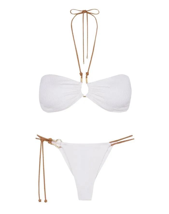 Women ViX Paula Hermanny Tops Firenze Diane Bandeau Top 8211 White