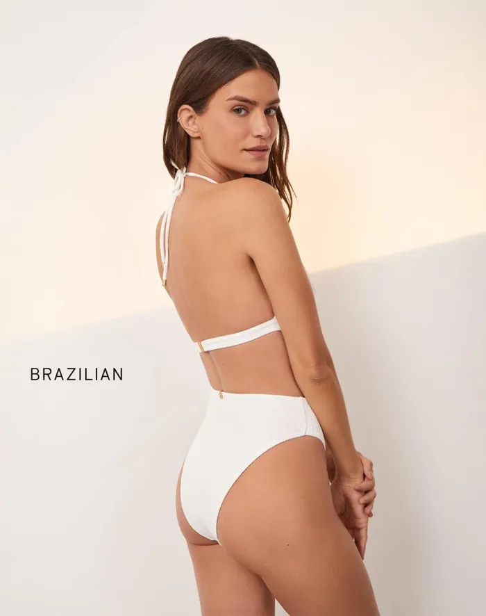 Women ViX Paula Hermanny Tops Firenze Emily Neo Slim Tri Top 8211 White