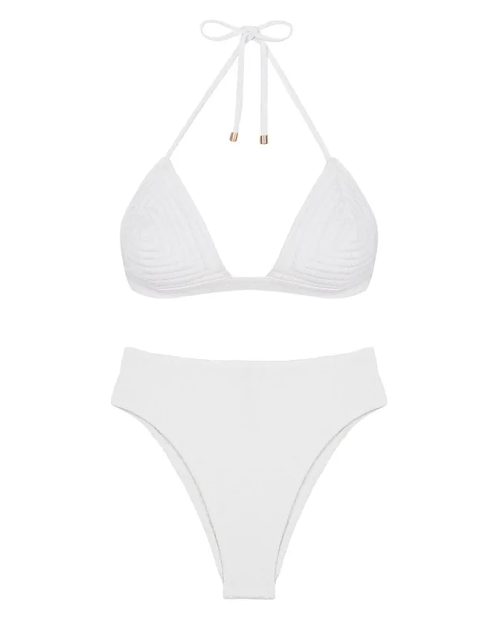 Women ViX Paula Hermanny Tops Firenze Emily Neo Slim Tri Top 8211 White