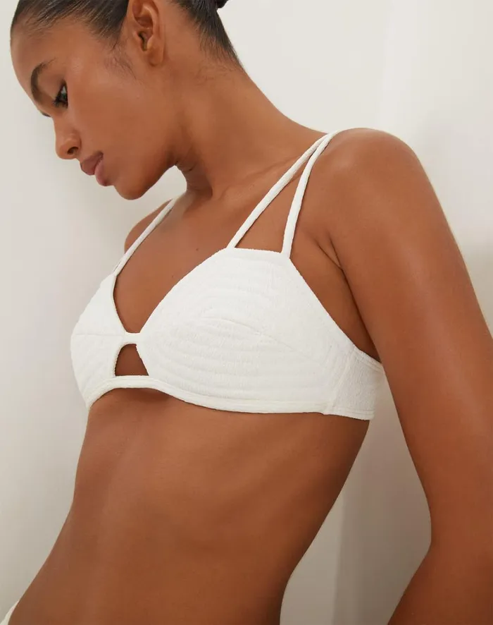 Women ViX Paula Hermanny Tops Firenze Esther Parallel Tri Top 8211 White