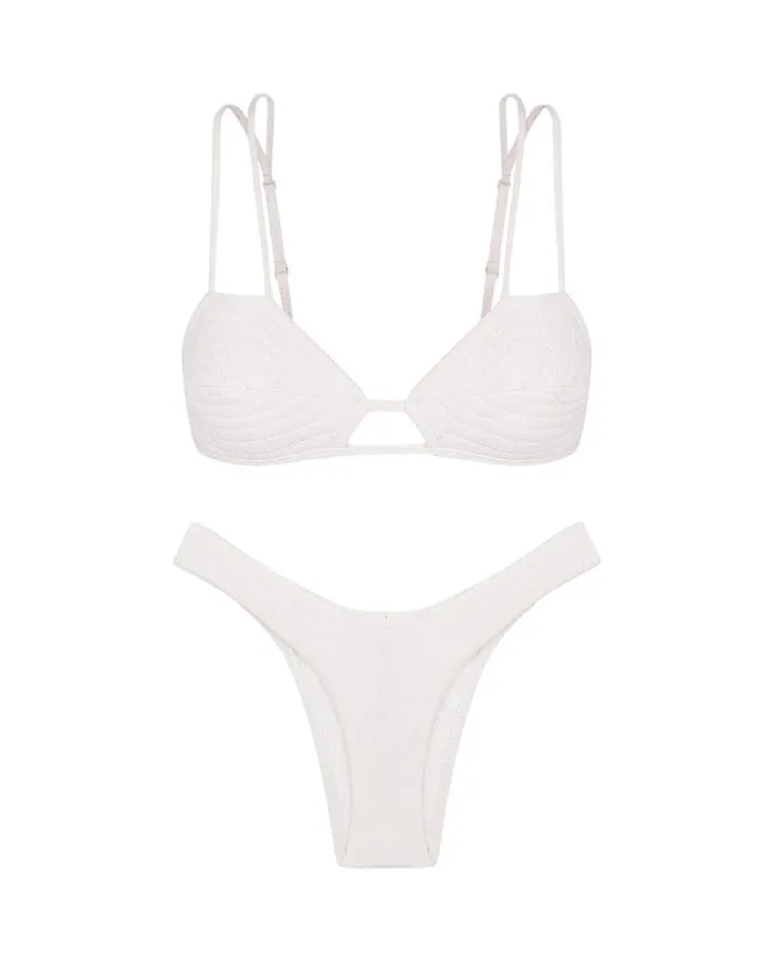 Women ViX Paula Hermanny Tops Firenze Esther Parallel Tri Top 8211 White