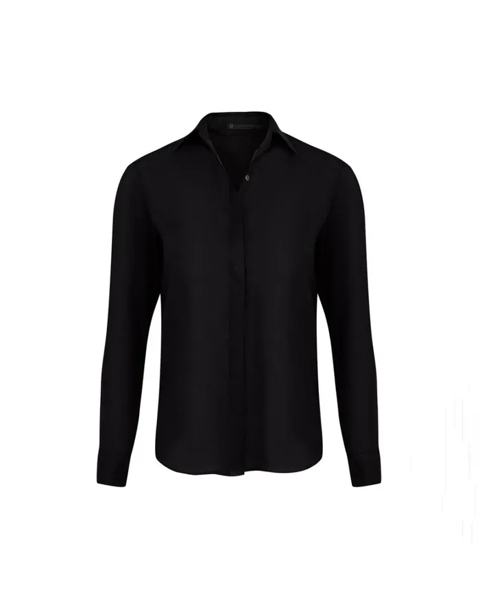 Women ViX Paula Hermanny Tops Jaque Long Sleeve Blouse 8211 Black