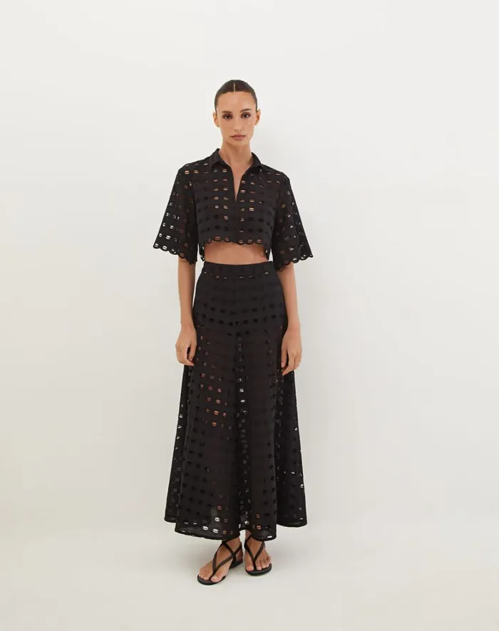 Women ViX Paula Hermanny Tops Lauren Blouse 8211 Black
