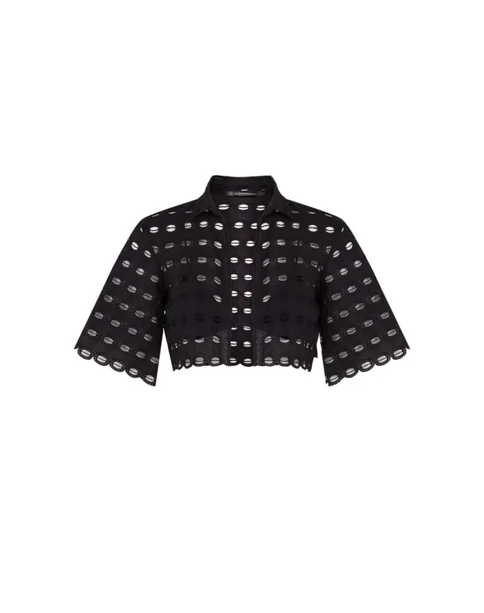 Women ViX Paula Hermanny Tops Lauren Blouse 8211 Black
