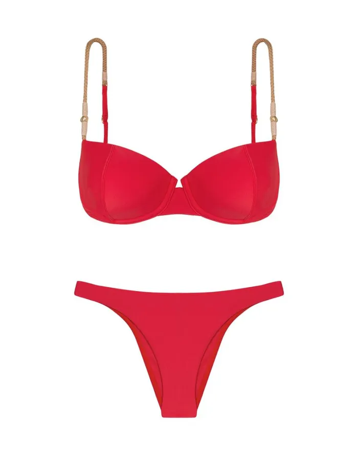 Women ViX Paula Hermanny Tops Layla Nissi Top 8211 Red Poppy