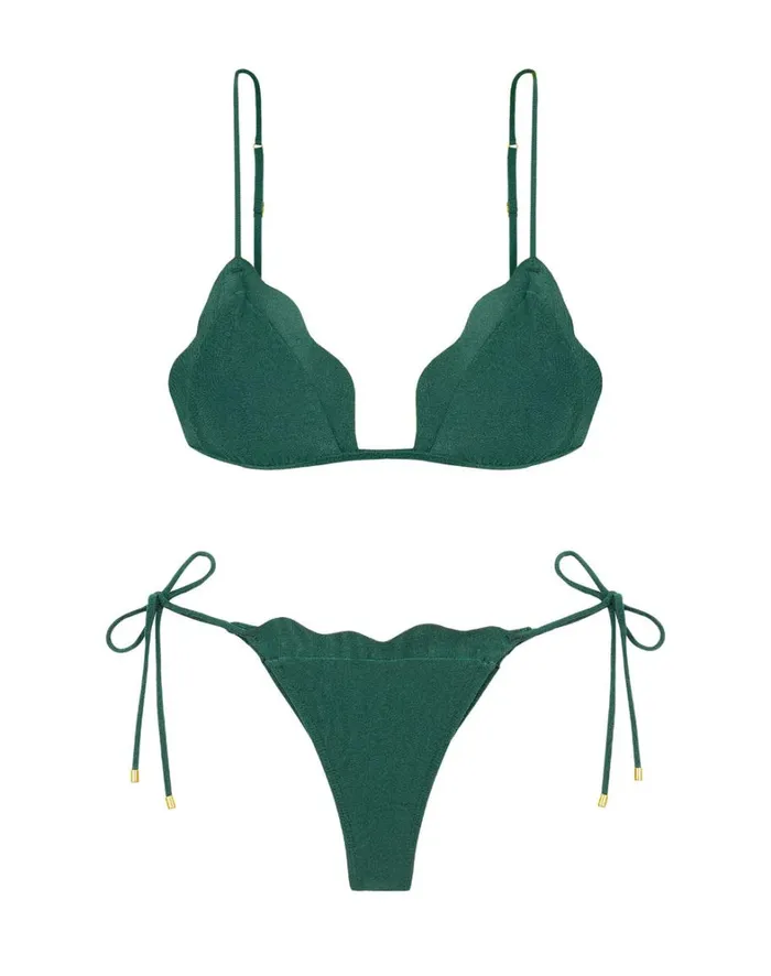 Women ViX Paula Hermanny Tops Lou Parallel Tri Top 8211 Jasper