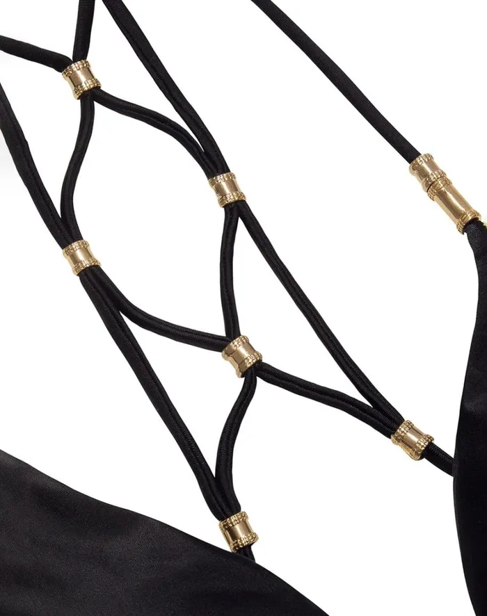 Women ViX Paula Hermanny Tops Lucy Triangle Top 8211 Black