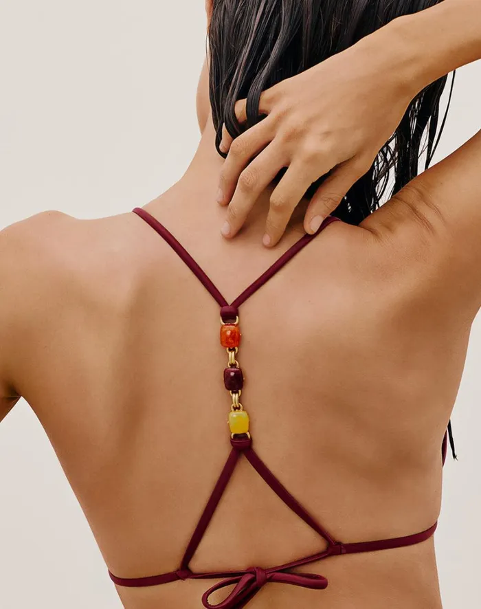Women ViX Paula Hermanny Tops Martha T Back Top 8211 Cranberry