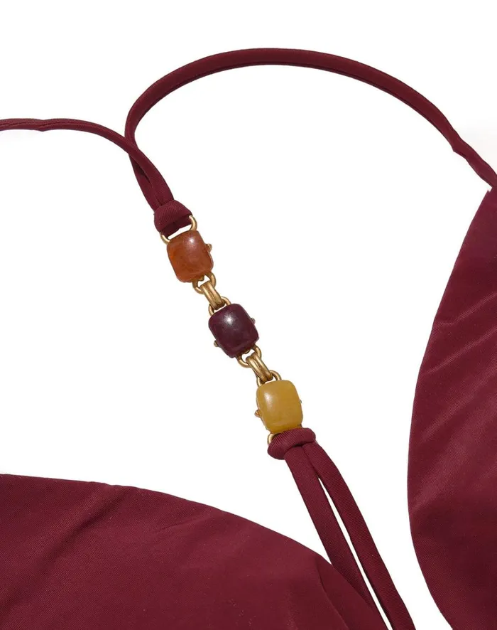 Women ViX Paula Hermanny Tops Martha T Back Top 8211 Cranberry