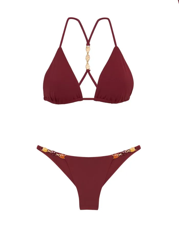Women ViX Paula Hermanny Tops Martha T Back Top 8211 Cranberry