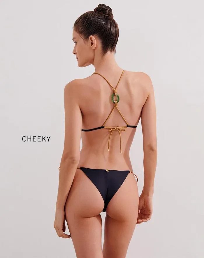 Women ViX Paula Hermanny Tops Matte Tuane T Back Top 8211 Black