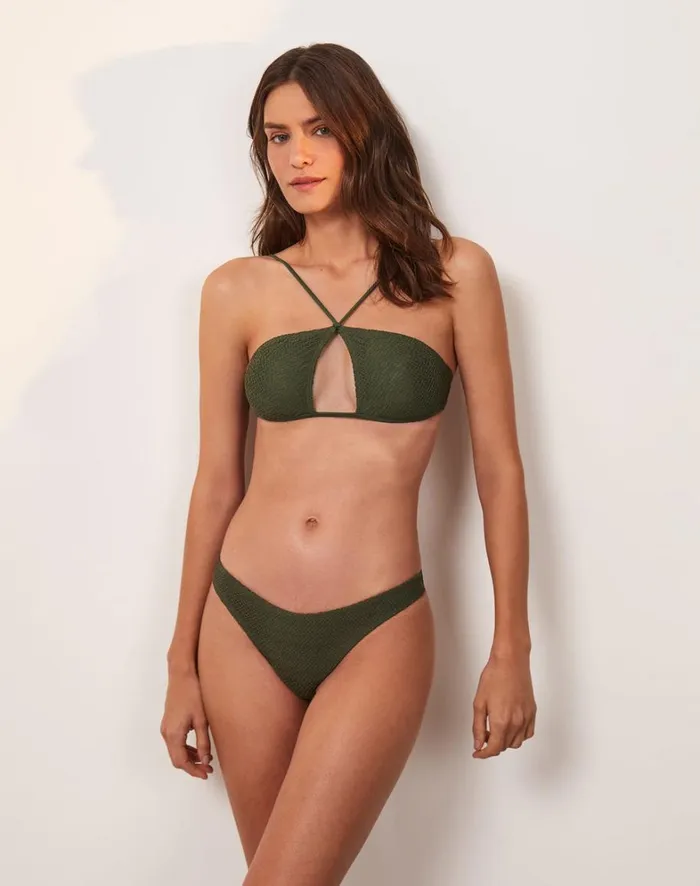 Women ViX Paula Hermanny Tops Mesh Nicole Top 8211 Evergreen