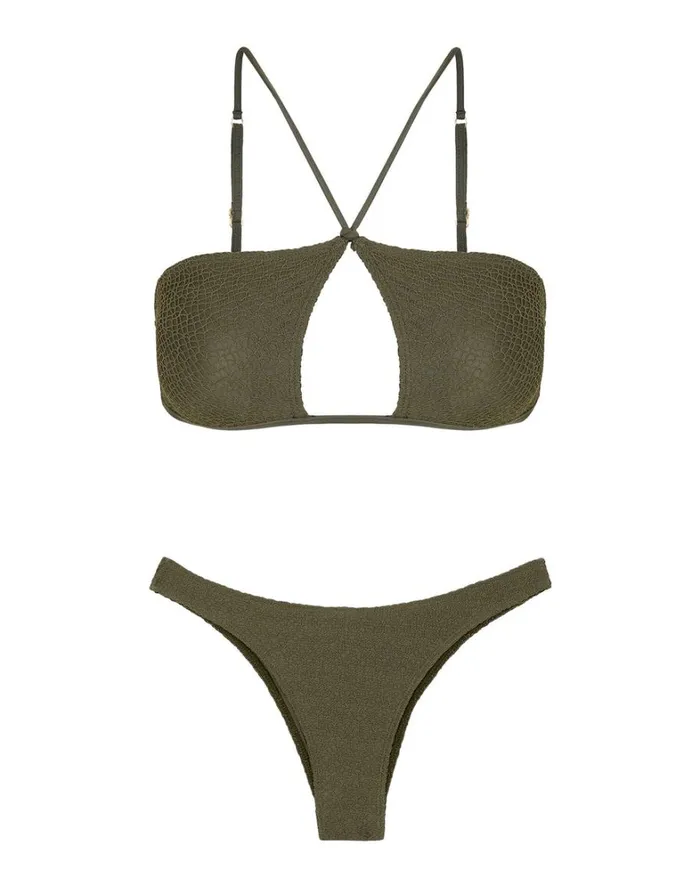 Women ViX Paula Hermanny Tops Mesh Nicole Top 8211 Evergreen