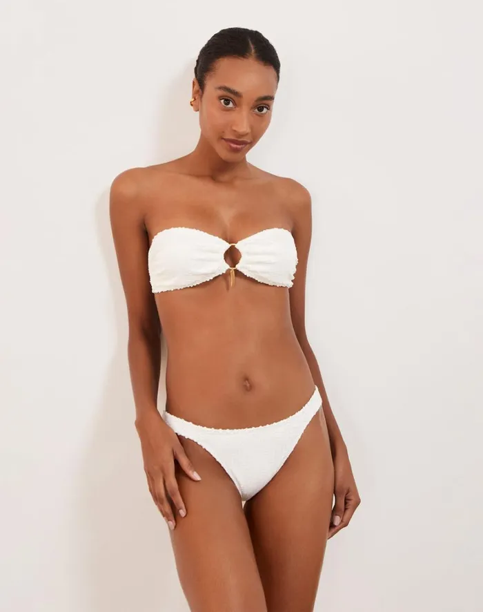 Women ViX Paula Hermanny Tops Scales Diara Bandeau Top 8211 Off White