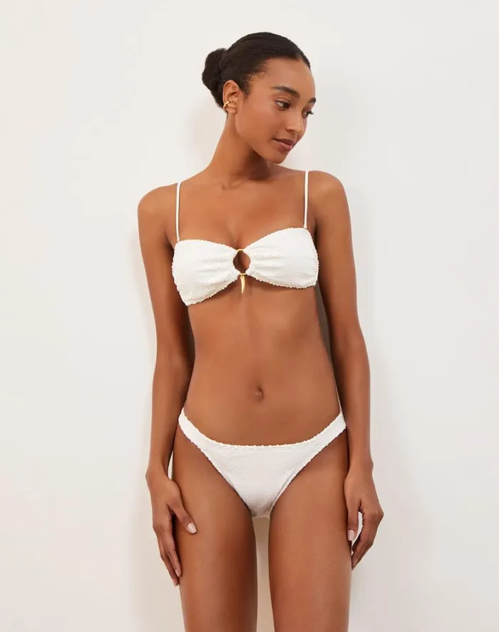 Women ViX Paula Hermanny Tops Scales Diara Bandeau Top 8211 Off White