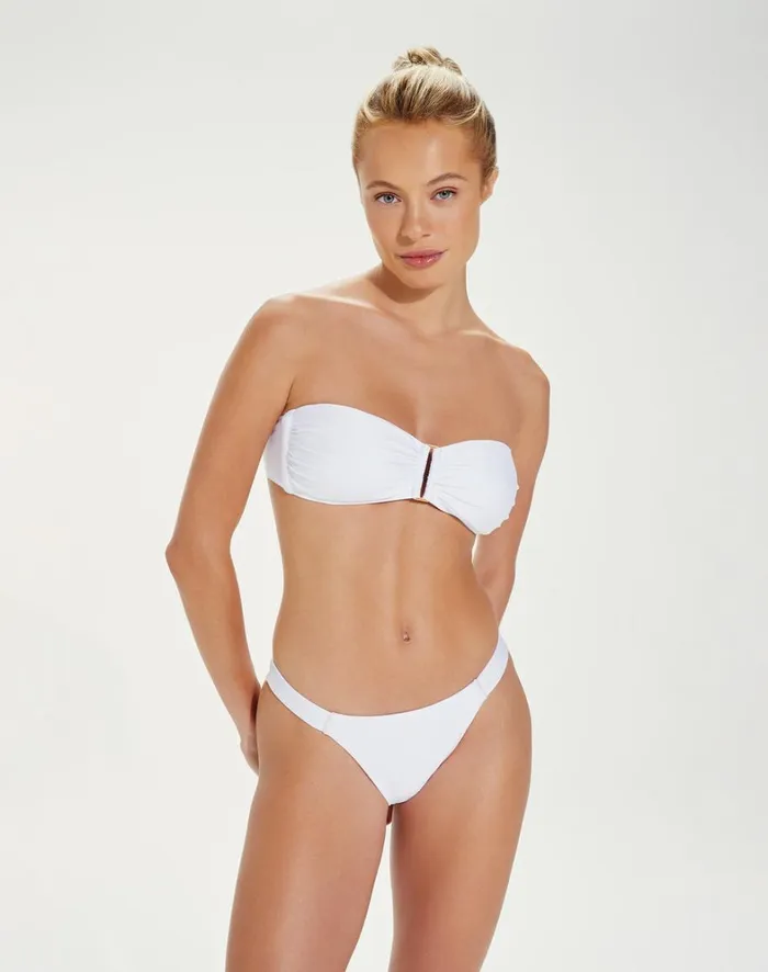 Women ViX Paula Hermanny Tops Square Bandeau Top 8211 White