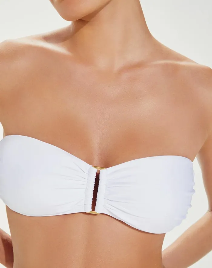 Women ViX Paula Hermanny Tops Square Bandeau Top 8211 White