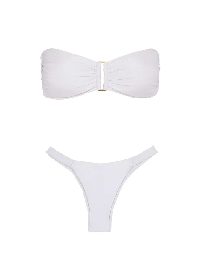 Women ViX Paula Hermanny Tops Square Bandeau Top 8211 White