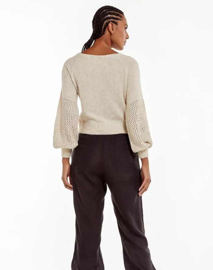 Women ViX Paula Hermanny Tops Teresa Sweater 8211 Off White