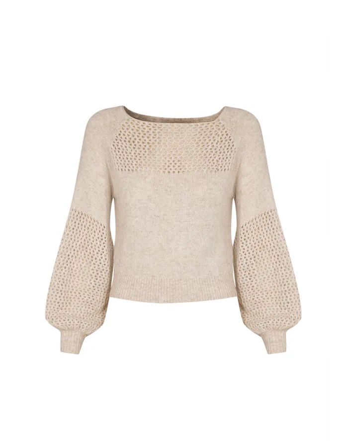 Women ViX Paula Hermanny Tops Teresa Sweater 8211 Off White