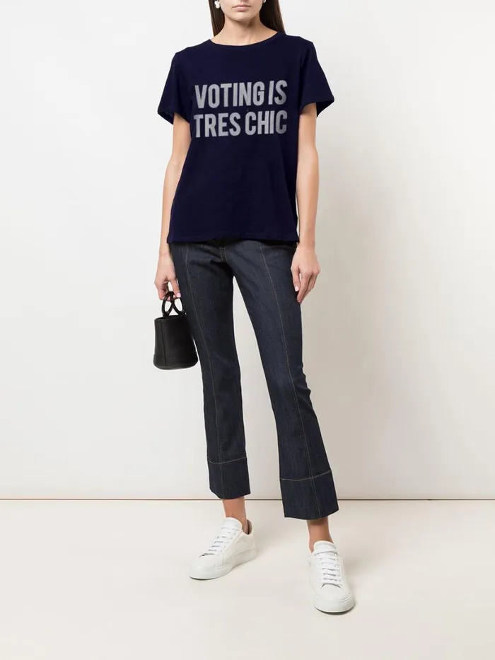 Women Voting Is Tres Chic Tee Navywhite Cinq Sept Tees