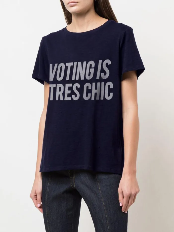 Women Voting Is Tres Chic Tee Navywhite Cinq Sept Tees