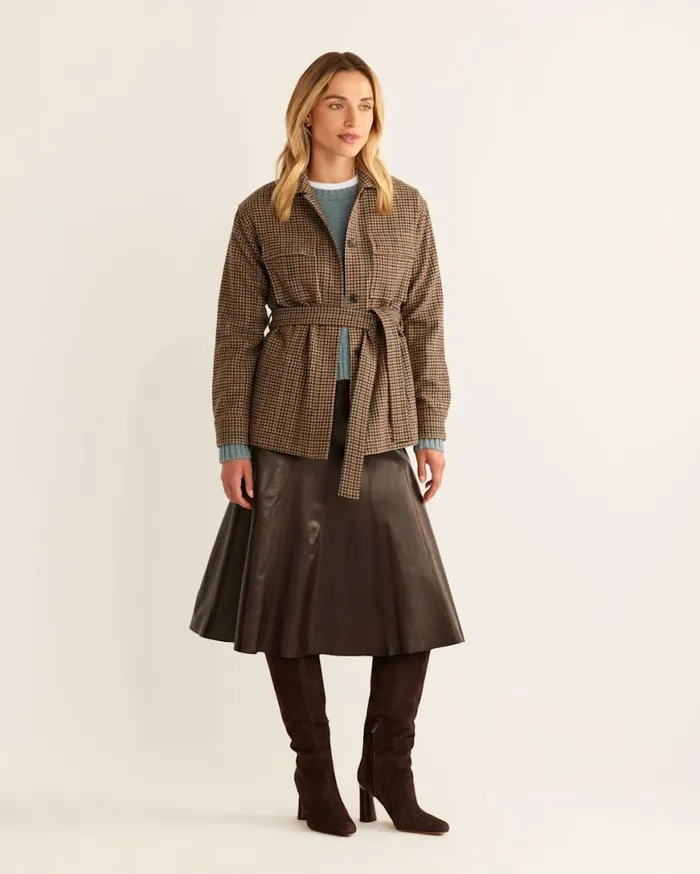 Women WEST END WOOL SHIRT JACKET Tan District Check Pendleton Jackets and Coats Women WEST END WOOL SHIRT JACKET Tan District Check Pendleton Jackets and Coats