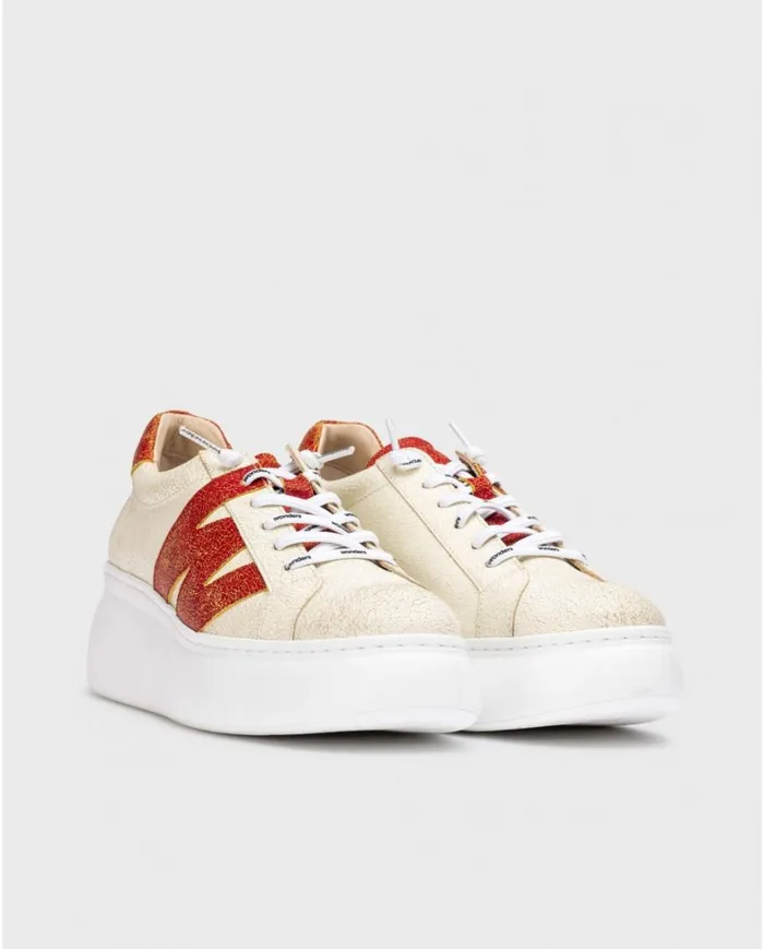 Women White DORITA Sneaker Wonders Platforms