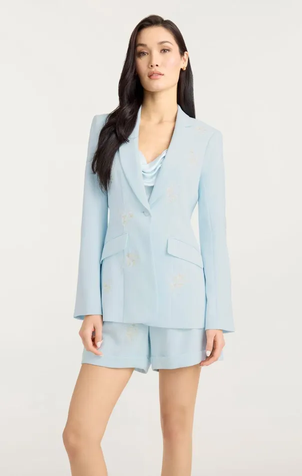 Women Wildflower Bouquet Embellished Cheyenne Blazer Glacialbluemulti Cinq Sept Blazers