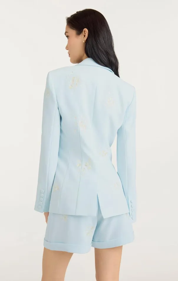 Women Wildflower Bouquet Embellished Cheyenne Blazer Glacialbluemulti Cinq Sept Blazers
