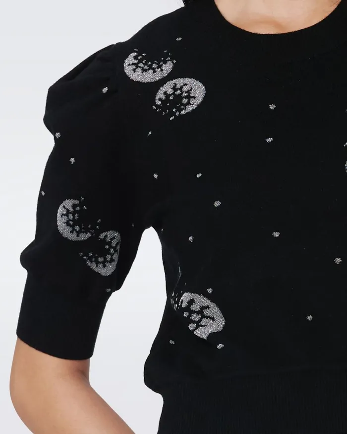 Women Willa Knit Jacquard Sweater Huge Moon Landing DVF Tops