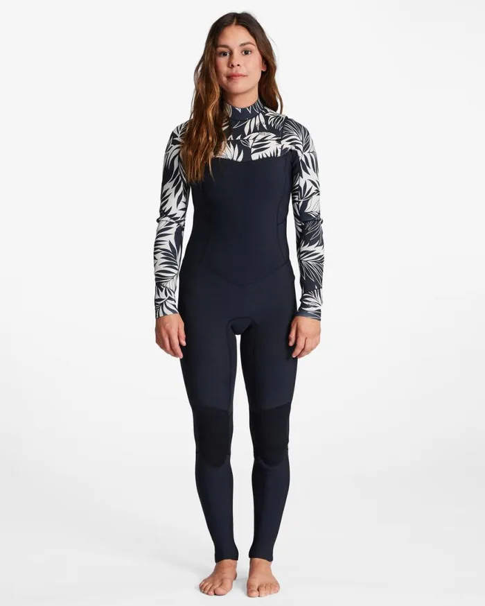 Womens 43 Salty Dayz Chest Zip Full Wetsuit In Paradise Billabong Wetsuits