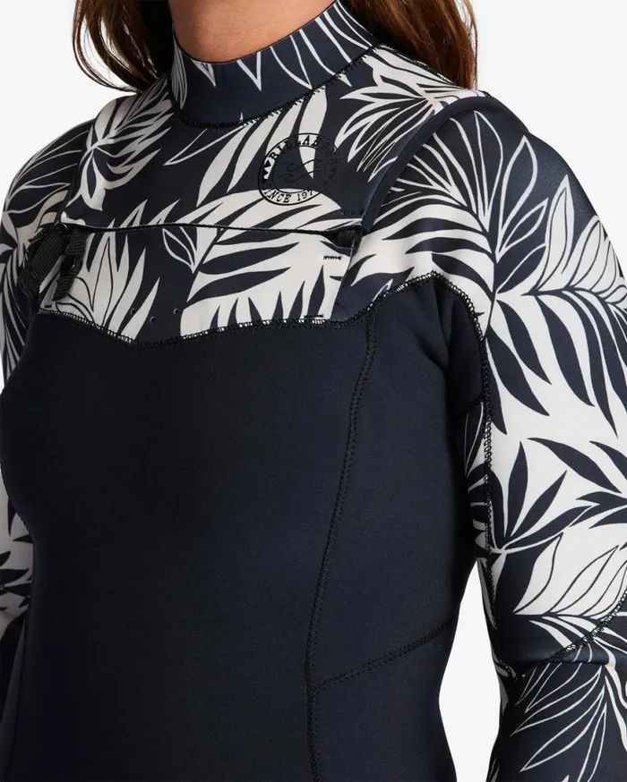 Womens 43 Salty Dayz Chest Zip Full Wetsuit In Paradise Billabong Wetsuits Womens 43 Salty Dayz Chest Zip Full Wetsuit In Paradise Billabong Wetsuits