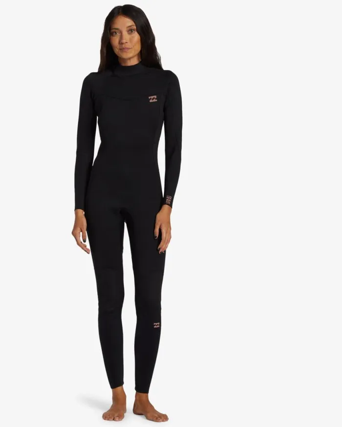 Womens 43mm Foil Back Zip Wetsuit Black Billabong Wetsuits