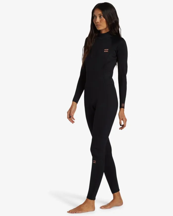 Womens 43mm Foil Back Zip Wetsuit Black Billabong Wetsuits