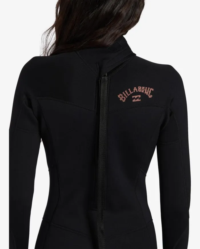 Womens 43mm Foil Back Zip Wetsuit Black Billabong Wetsuits