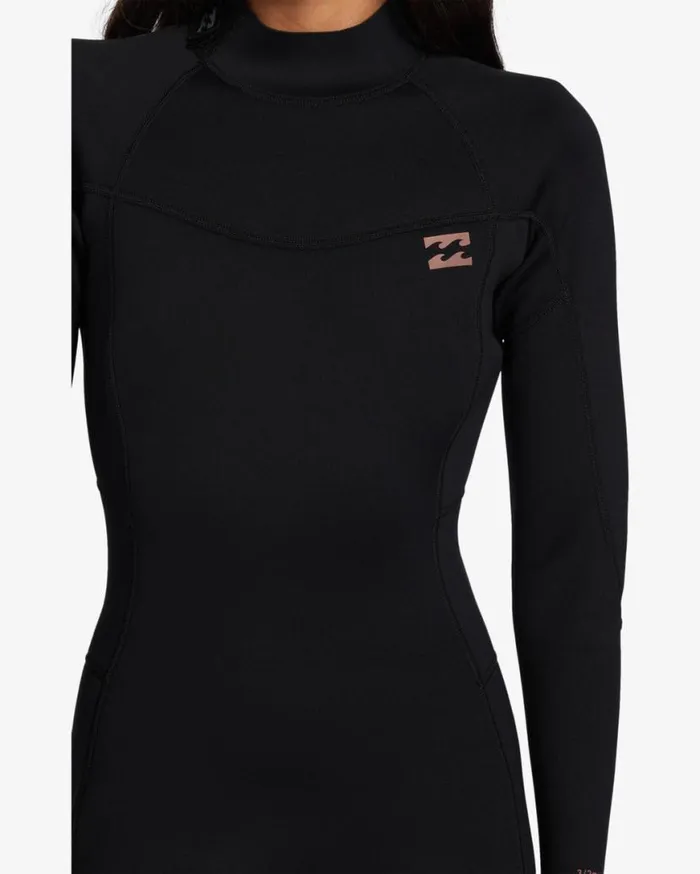 Womens 43mm Foil Back Zip Wetsuit Black Billabong Wetsuits