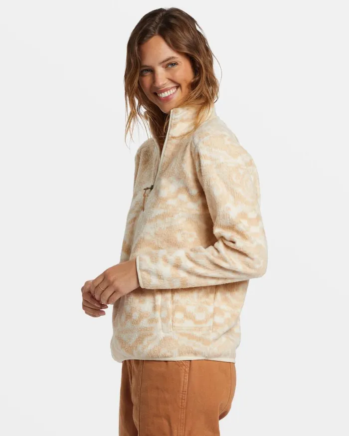 Womens ADiv Boundary Mock 3 HalfZip Pullover Sweatshirt Wet Sand Billabong Sweatshirts and Fleece Womens ADiv Boundary Mock 3 HalfZip Pullover Sweatshirt Wet Sand Billabong Sweatshirts and Fleece