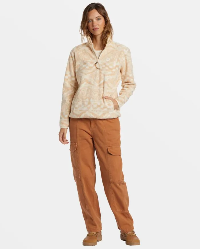 Womens ADiv Boundary Mock 3 HalfZip Pullover Sweatshirt Wet Sand Billabong Sweatshirts and Fleece Womens ADiv Boundary Mock 3 HalfZip Pullover Sweatshirt Wet Sand Billabong Sweatshirts and Fleece
