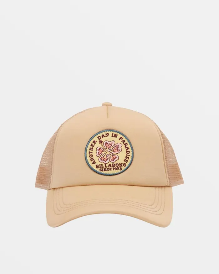 Womens Across Waves Trucker Hat Khaki Billabong Hats and Beanies Womens Across Waves Trucker Hat Khaki Billabong Hats and Beanies