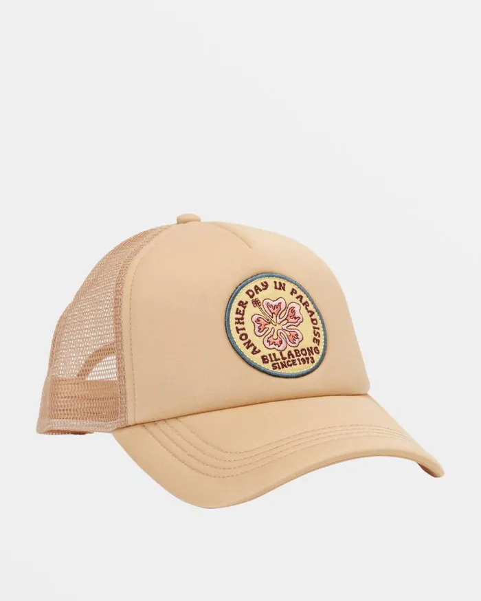 Womens Across Waves Trucker Hat Khaki Billabong Hats and Beanies Womens Across Waves Trucker Hat Khaki Billabong Hats and Beanies