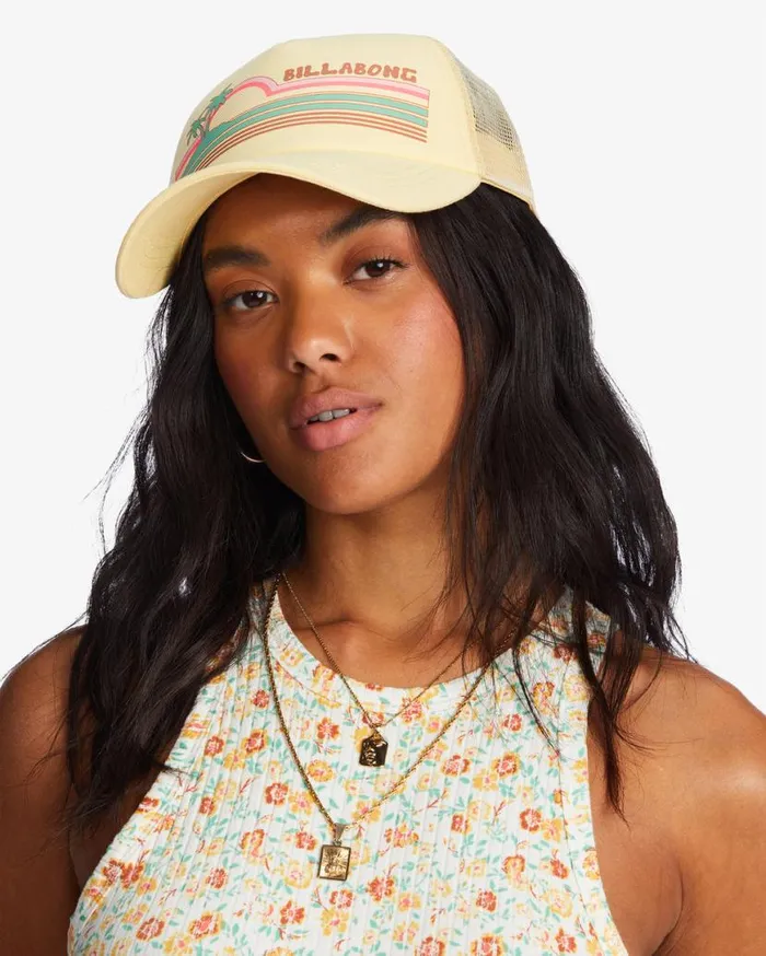 Womens Aloha Forever Trucker Hat Sol Rise Billabong Hats and Beanies
