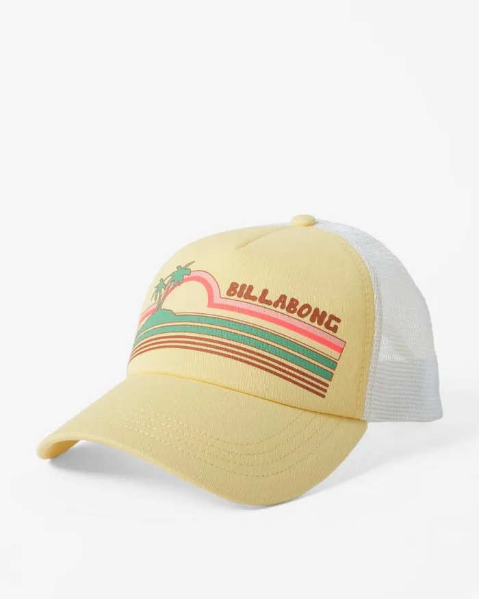 Womens Aloha Forever Trucker Hat Sol Rise Billabong Hats and Beanies