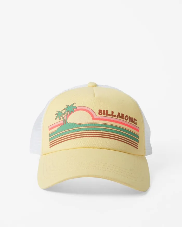 Womens Aloha Forever Trucker Hat Sol Rise Billabong Hats and Beanies