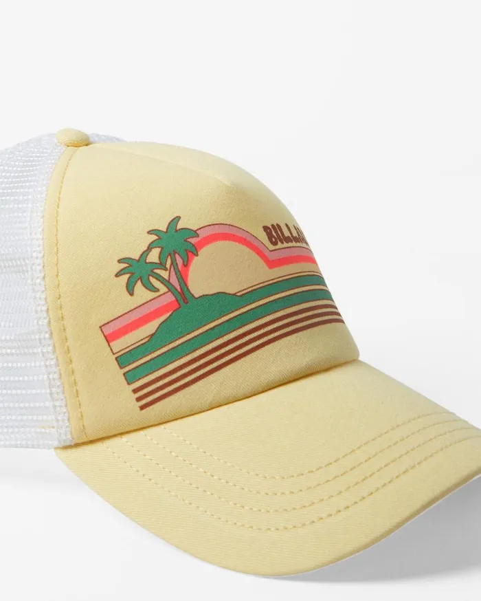 Womens Aloha Forever Trucker Hat Sol Rise Billabong Hats and Beanies