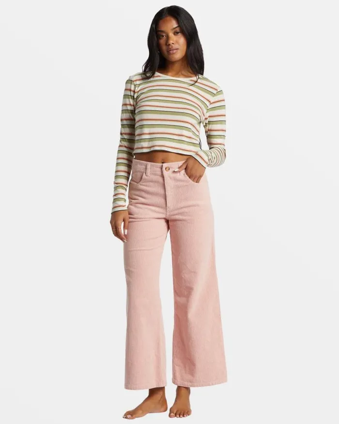 Womens Be Free Corduroy Pants Dusty Peach Billabong Jeans and Pants